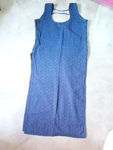 Elegant Blue Sleeveless Kurta