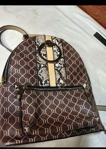 River Island Monogram Backpack