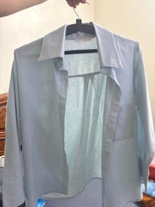 Light Blue Classic Button-Up Shirt