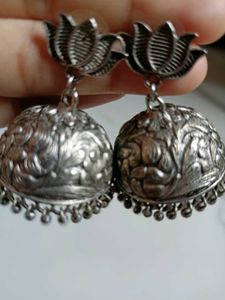Artisan Crafted Lotus Jhumkas