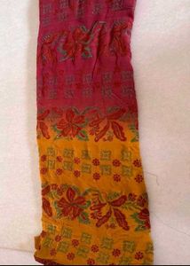 Floral Embroidered Ombre Saree With Blouse