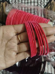 Vibrant Red Velvet Bangles
