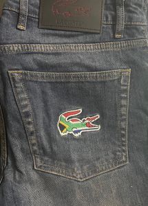 Men's Lacoste Jeans with South Africa Flag Logo