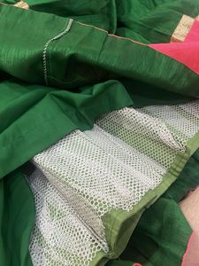 Green &amp; Pink Lehenga Set