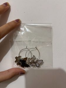 Cute Butterfly Hoop Earrings