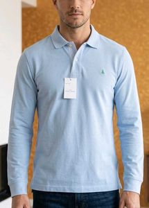Light Blue Long Sleeve Polo Shirt