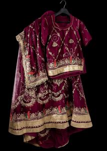 rajputi poshak wine colour rich look