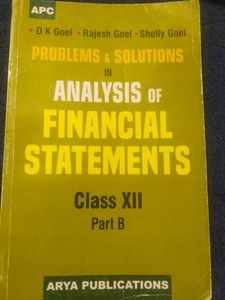 Analysis of Financial Statements Class XII Part B