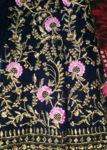 Velvet Embroidery Lehenga Choli With Dupatta
