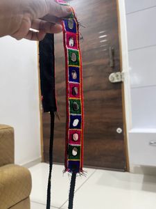Embellished Scarf with Mirrors