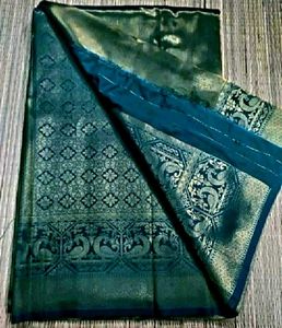 Bridal Sea Green tissue  saree
