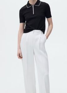 MANGO Polo Neck Sweater with Contrasting Trim