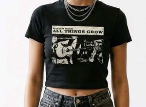 Black Graphic T-Shirt "All Things Grow"