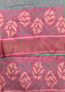 Elegant Cotton Saree with Floral Border