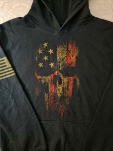 Black Graphic Print Hoodie