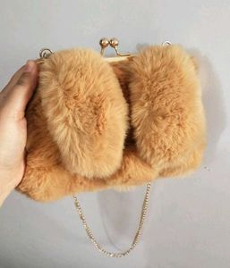Bunny Ear Soft plush sling bag