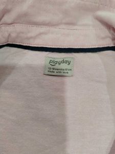 Boys' Pink Shirt &amp; Navy Shorts Set