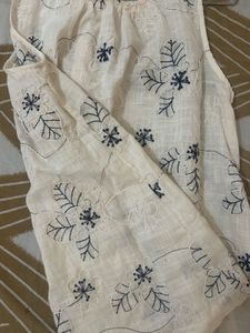 Embroidered Cotton Sleeveless Top