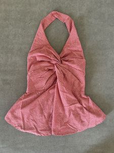Gingham halter-neck top