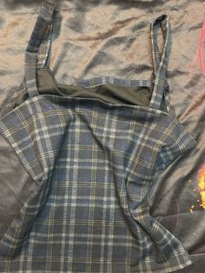 Blue Plaid Tank Top