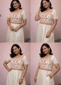 Elegant Embroidered Anarkali Kurta long length
