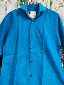 Men Blue Textured Shirt