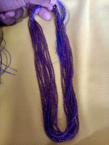 Purple Crystal Beaded Necklace