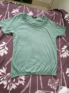 Combo of MAX Green Top &amp; DMart blue Jeans 👚👖
