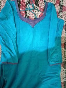 Blue Kurta Set with Dupatta