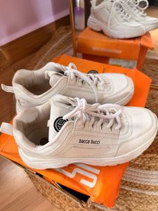 Cream Platform Sneakers(new with box)