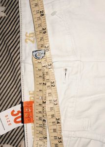 Stylish White Bell Bottom Jeans for Girls