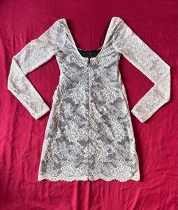 Zara White Net Lace Mini Dress