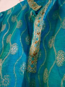 blue sherwani kurta