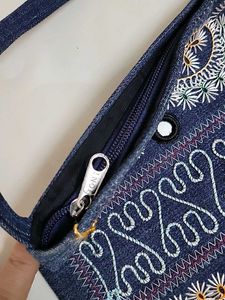 Boho Denim Crossbody Bag