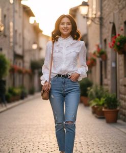 Ruffled White top