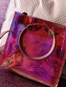Iridescent Transparent hand Bag