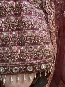 Maroon Embroidered Lehenga Choli