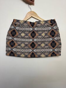 Boho Patterned Mini Skirt