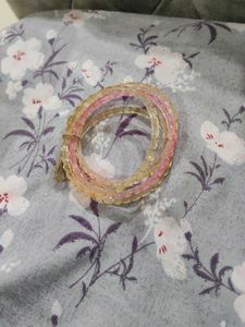 pink and gold bangles