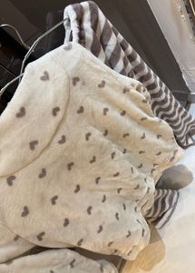 Cozy Heart Print Pajama Set