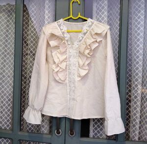 Victorian style ruffled blouse