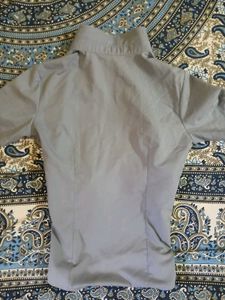 Classic Grey Short Sleeve Button-Up Shirt