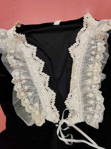 Black Gothic Velvet Lace Trim Shrug / Top