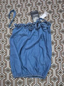 denim crop top