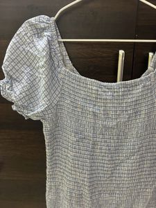 Gingham Puff Sleeve Dress
