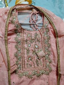 Elegant Peach Patiala Suit Set