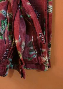 SEMI- WOOLEN BROWN KURTA SET WITH DUPATTA