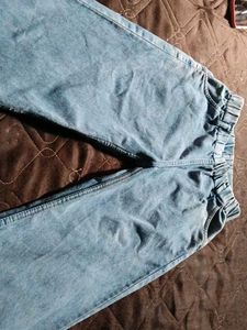 Light Wash Denim Wide Leg Jeans