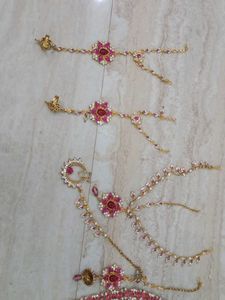 Exquisite Pink Kundan and zarkan Bridal Jewellery