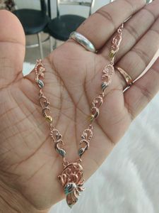 92.5 Rose Gold Neckpiece WTH Earings